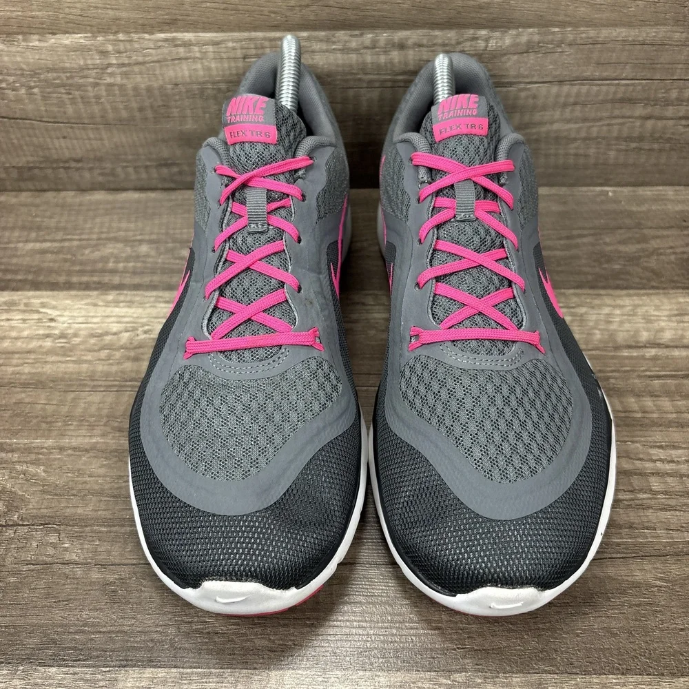 Nike Flex TR 6 Gray Pink Womens US Size 10 EUR 42 831217-003 Running Shoes